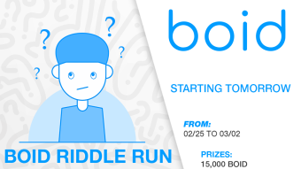 Boid Riddle Run! Exchange your brainy power for Boid! 15k Boid in prizes everyday!🤖