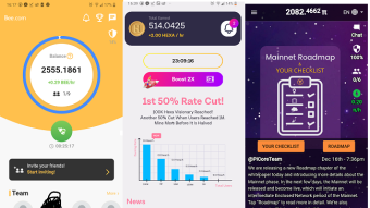 Free Phone MINING APPS - PI , BEE and HEXA ( Hexa is already live )on BEP20 chain
