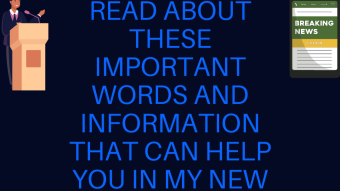 Some quick important words for my followers