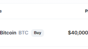 Bitcoin auf fast genau 40.000 Dollar