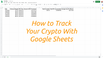 How to Track Your Crypto With Google Sheets