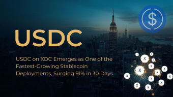 USDC on XDC Emerges as One of the Fastest-Growing Stablecoin Deployments, Surging 91% in 30 Days.