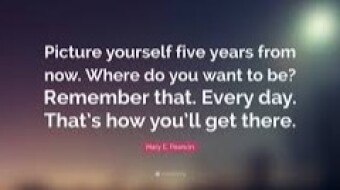 Five years from now.