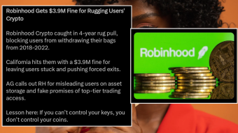 Not Your Keys, Not Your Coins – Robinhood Fined $3.9M for Playing Dirty!