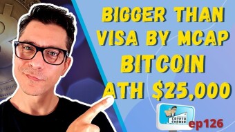Bitcoin New ATH $25,000 - Now Beats Visa by Mcap