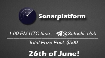 Join the AMA of Satoshi Club x Sonarplatform. Rewards: 500 USDT, June 26th.