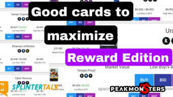 Splinterlands: Rewards monster tips for you to level up to Gold league at low cost
