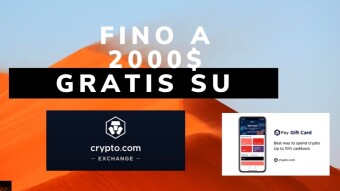 Crypto.com Exchange offre fino a 2000$ gratis per i nuovi iscritti!