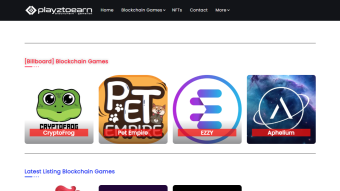 PlayzToEarn.COM - Best PlayToEarn Games List