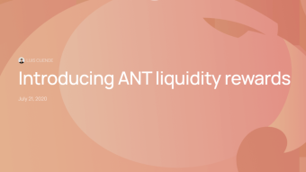 Introducing ANT liquidity rewards