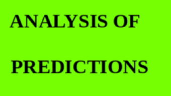 Analysis of predictions in sports: week 41