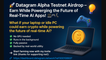 Datagram Alpha Testnet Airdrop — Earn While Powering the Future of Real-Time AI Apps!