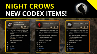 Night Crows 🌒| New Codex Items at Battlefront! [EN/PT]