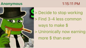 Ultimate Freeloader Income Methods | 4chan greentext