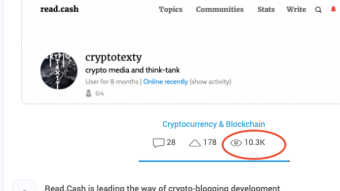 ReadCash advertisement on Uptrennd experience