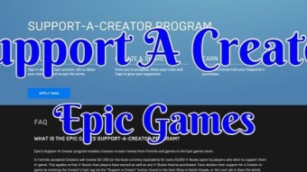 Epic games support a creator
