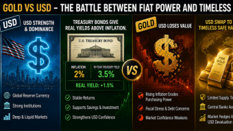Gold vs USD – The Battle Between Fiat Power and Timeless Value
