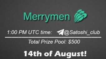 Join the AMA of Satoshi Club x Merry men. Rewards: 500 USDT, August 14th.