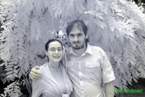 Infrared Photography - Lovely Logic and I by the Wisteria vines