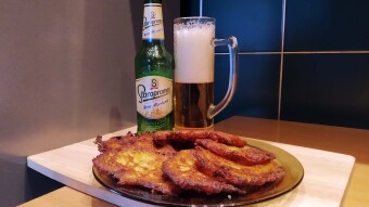 Pumpkin pancakes and Staropramen in a non-alcoholic version and - does that make sense?