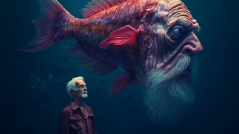 Imagine Your Father Was A Fish |  Ai Art at NFTShowroom & Artstation