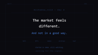 Day 8. The market feels different. And not in a good way.