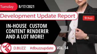 Weekly Development Updates for D.Buzz - Today : Meet the "More" Button
