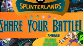 Splinterlands Share Your Battle Challenge with Flesh Golem