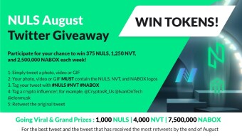 NULS August Twitter Giveaway!