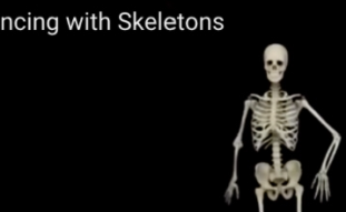 Dancing with Skeletons in a Haunted House (Video)