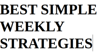 Weekly simple profitable strategies (week October 30 -November 5, 2023)
