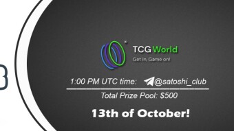 Join the AMA of Satoshi Club x TCG.WORLD. Rewards: 500 USDT, October 13th.