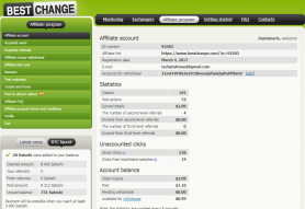 Online Currency Exchanger with Affiliate Program and Free BTC Faucet