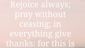 Yes. In all things give thanks.