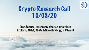 Crypto Research 12/08/2020 - Lots of News Today