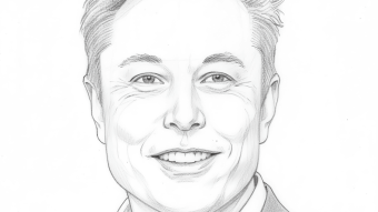 Elon Musk Pencil Drawing