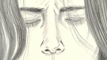 Portrait with closed eyes