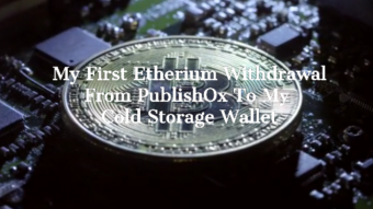 My First Etherium Transfer From PublishOx To Cold Storage
