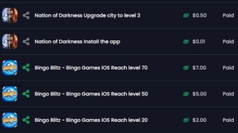 Quick update on Bingo Blitz and Nations of Darkness Earnings.