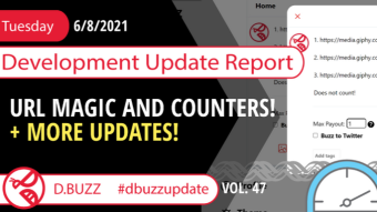 Weekly Development Updates for D.Buzz - Today : URL MAGIC and Counters!
