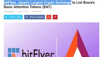 BAT to be Listed by bitFlyer, Japan’s Largest Crypto Exchange