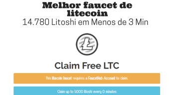 Melhor Faucet de Litecoin - 14.780 Litoshi em Menos de 3 Min - Tempo Ilimitado