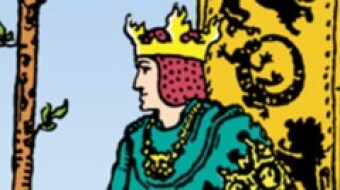 Moon enters Scorpio. Venus in Scorpio and opposite Jupiter. Be careful with excesses. Luckily Mercury in sextile helps to communicate. Intensity!! The King of Wands - 08/12/23