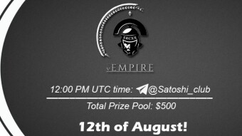 Join the AMA of Satoshi Club x vEmpire DDAO. Rewards: 500 USDT, August 12th.