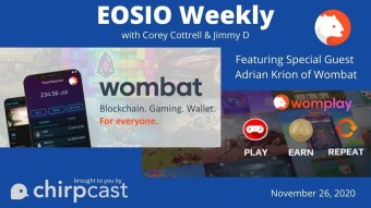 EOSIO Weekly Featuring Co-founder Adrian Krion of Wombat Wallet