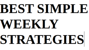 Weekly simple profitable strategies (week January 15 -January 21, 2024)
