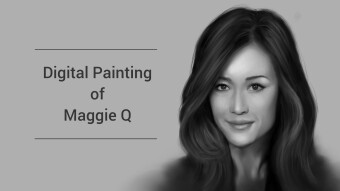 Digital Drawing - Maggie Q