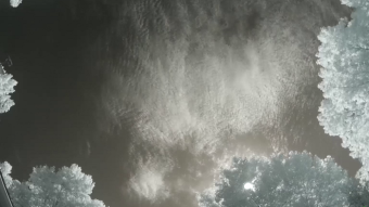 Clouds moving overhead - Infrared time lapse video