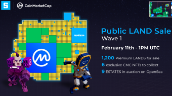 The Sandbox - First public land sale, partners with CoinMarketCap for NFT Heroes - Wave 1