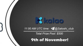 Join the AMA of Satoshi Club x Kalao. Rewards: 500 USDT, November 9th.